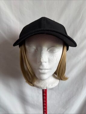 Classic Black Baseball Cap Wig